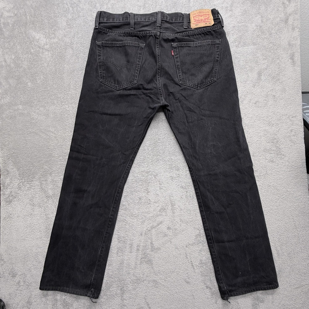 Levi 501 Jeans Mens Measured 37x30 Black - Picture 5 of 10
